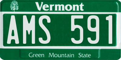 VT license plate AMS591