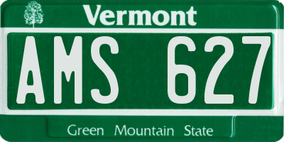 VT license plate AMS627