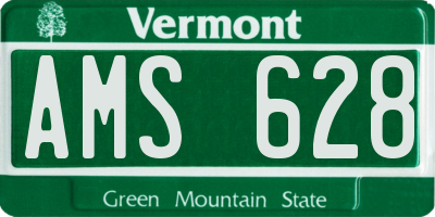 VT license plate AMS628