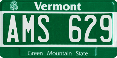 VT license plate AMS629