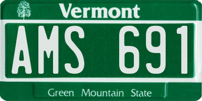 VT license plate AMS691
