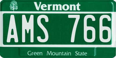 VT license plate AMS766