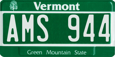 VT license plate AMS944