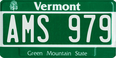 VT license plate AMS979