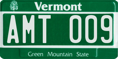VT license plate AMT009