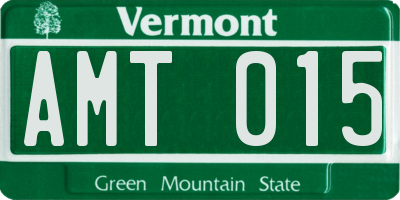 VT license plate AMT015