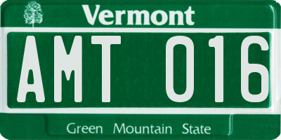 VT license plate AMT016