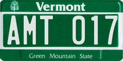 VT license plate AMT017