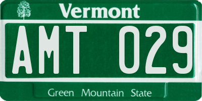 VT license plate AMT029