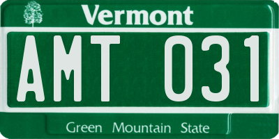 VT license plate AMT031