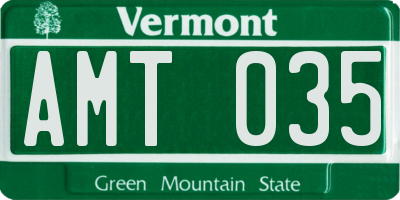 VT license plate AMT035