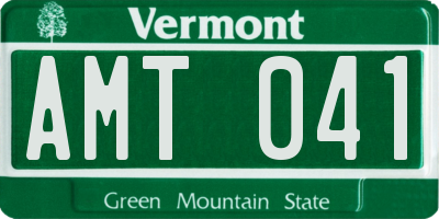 VT license plate AMT041