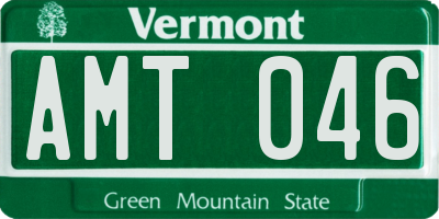 VT license plate AMT046
