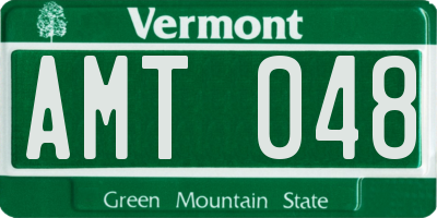 VT license plate AMT048