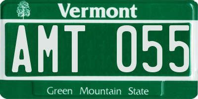 VT license plate AMT055