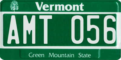 VT license plate AMT056