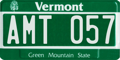 VT license plate AMT057