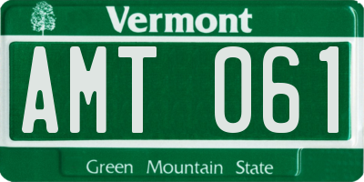 VT license plate AMT061