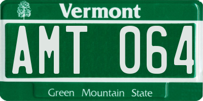 VT license plate AMT064