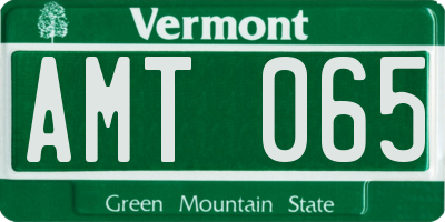 VT license plate AMT065