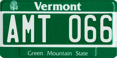 VT license plate AMT066