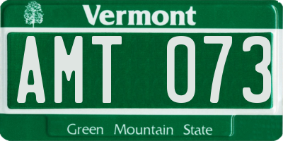 VT license plate AMT073