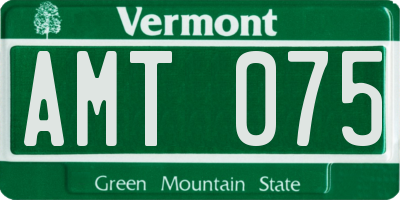 VT license plate AMT075