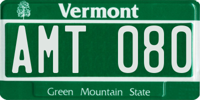 VT license plate AMT080