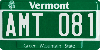 VT license plate AMT081