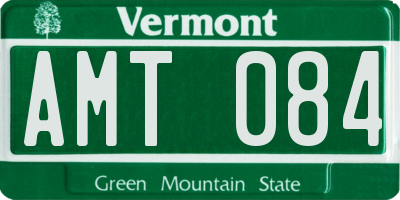 VT license plate AMT084