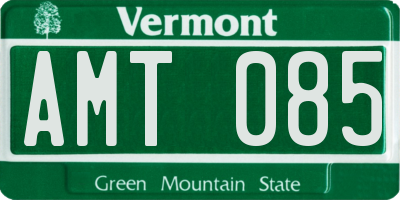 VT license plate AMT085