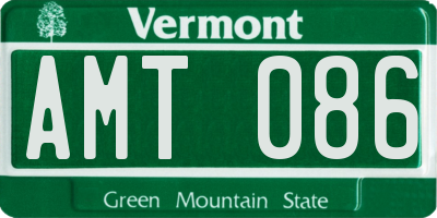 VT license plate AMT086