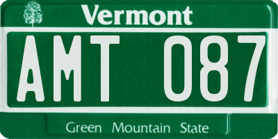VT license plate AMT087