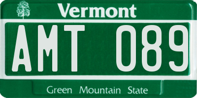 VT license plate AMT089