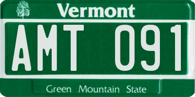 VT license plate AMT091