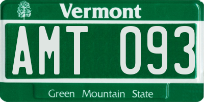 VT license plate AMT093