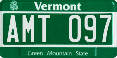 VT license plate AMT097