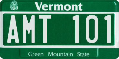 VT license plate AMT101
