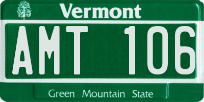 VT license plate AMT106