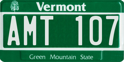 VT license plate AMT107