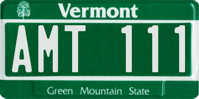 VT license plate AMT111