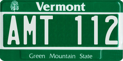 VT license plate AMT112