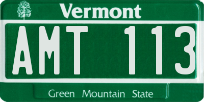 VT license plate AMT113