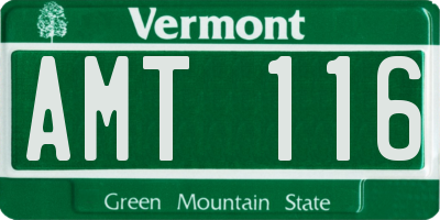 VT license plate AMT116