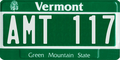 VT license plate AMT117