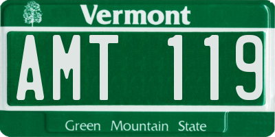 VT license plate AMT119