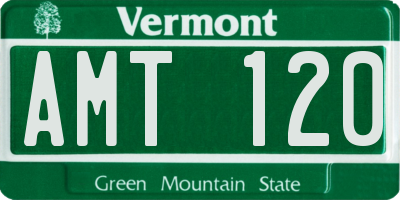 VT license plate AMT120