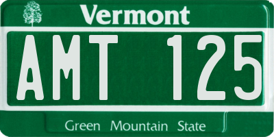 VT license plate AMT125