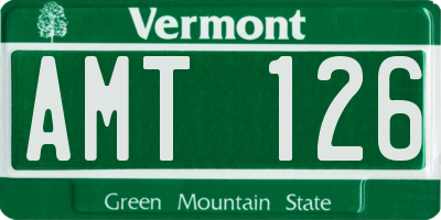 VT license plate AMT126