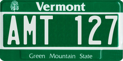 VT license plate AMT127